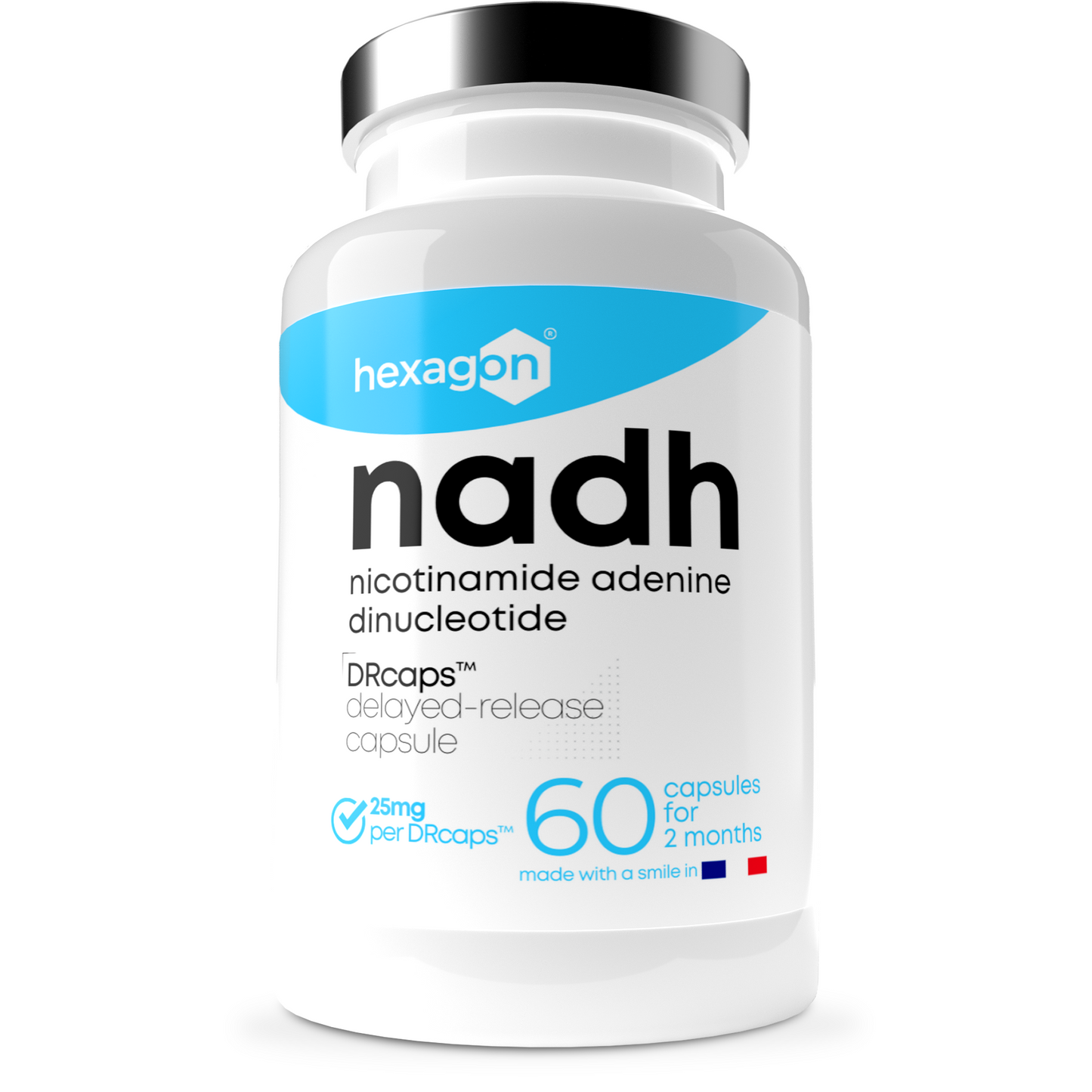 NADH 25mg - DRcaps™ Libération Retardée - Énergie & Boost - 60 Gélules