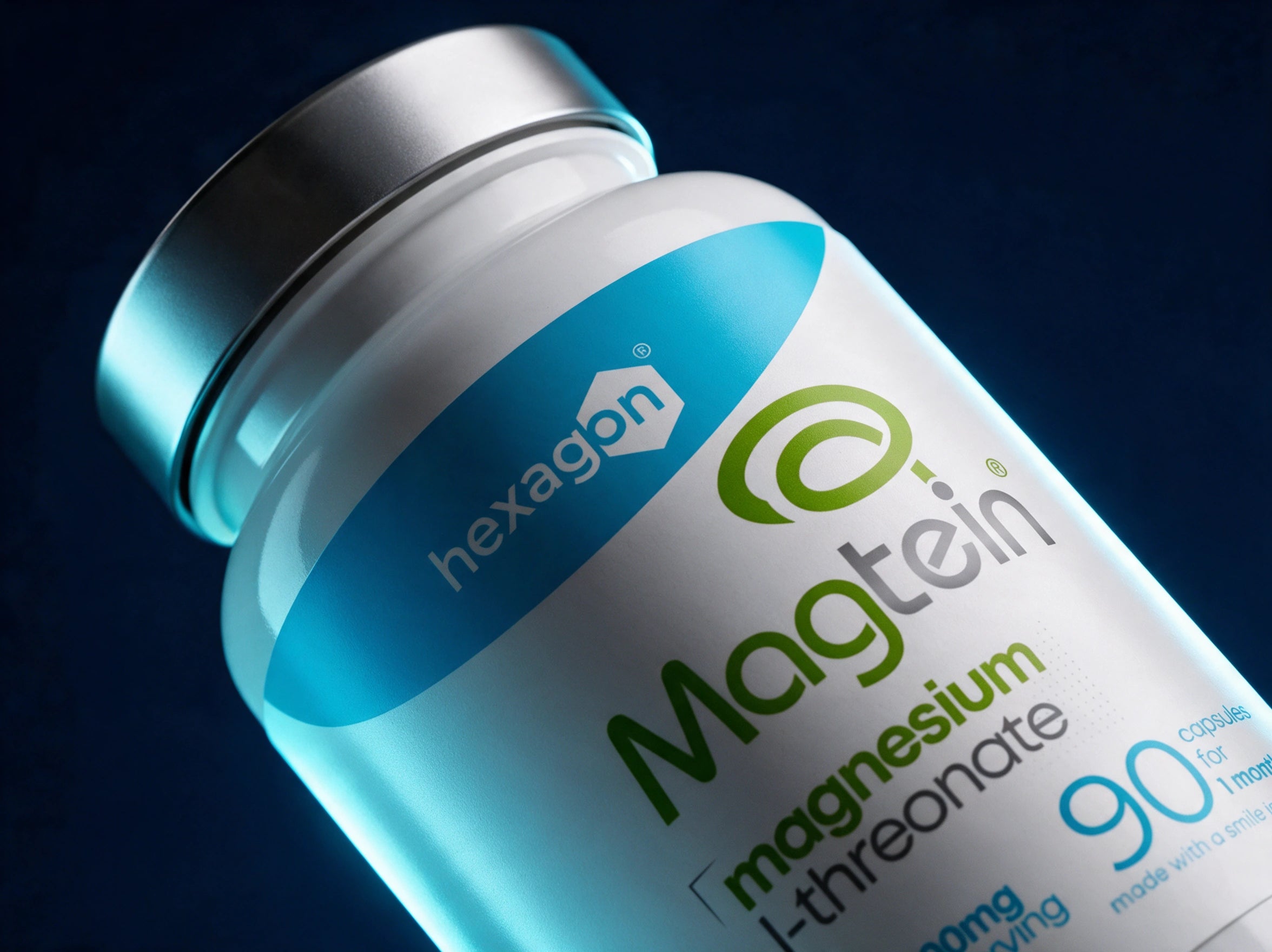 Détail du flacon Magtein Hexagon®