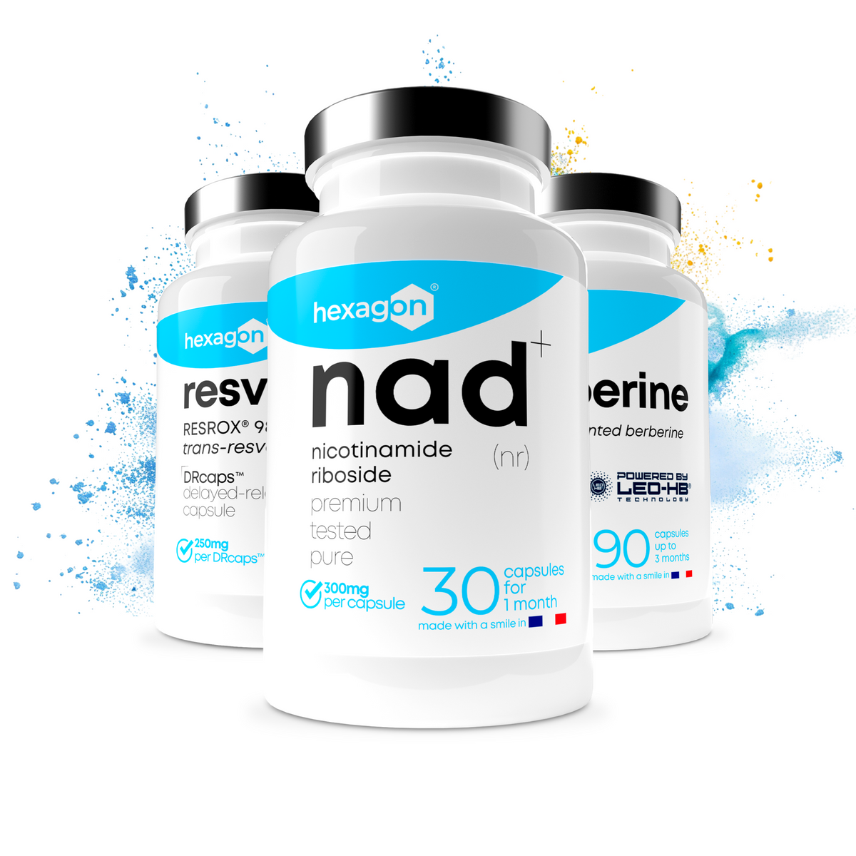 Maandpakket: NAD+ Booster & Gepatenteerde Berberine LEO-HB® & Resveratrol RESROX®