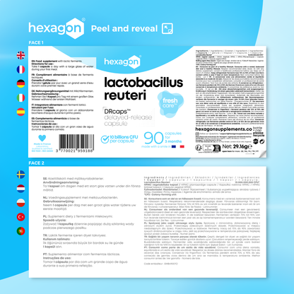 Lactobacillus Reuteri - 10 Milliards CFU / Gélule - Digestion & Bien-être - 90 Gélules