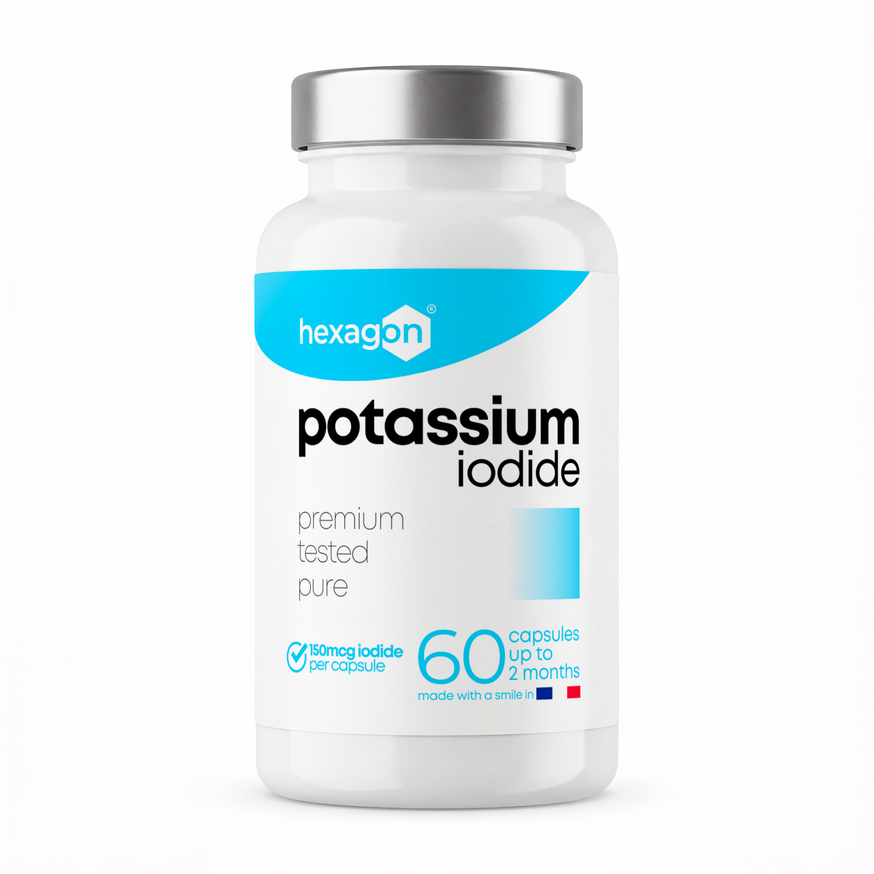 Iode 150mcg - Potassium Iodide - Métabolisme & Thyroïde - 60 Gélules