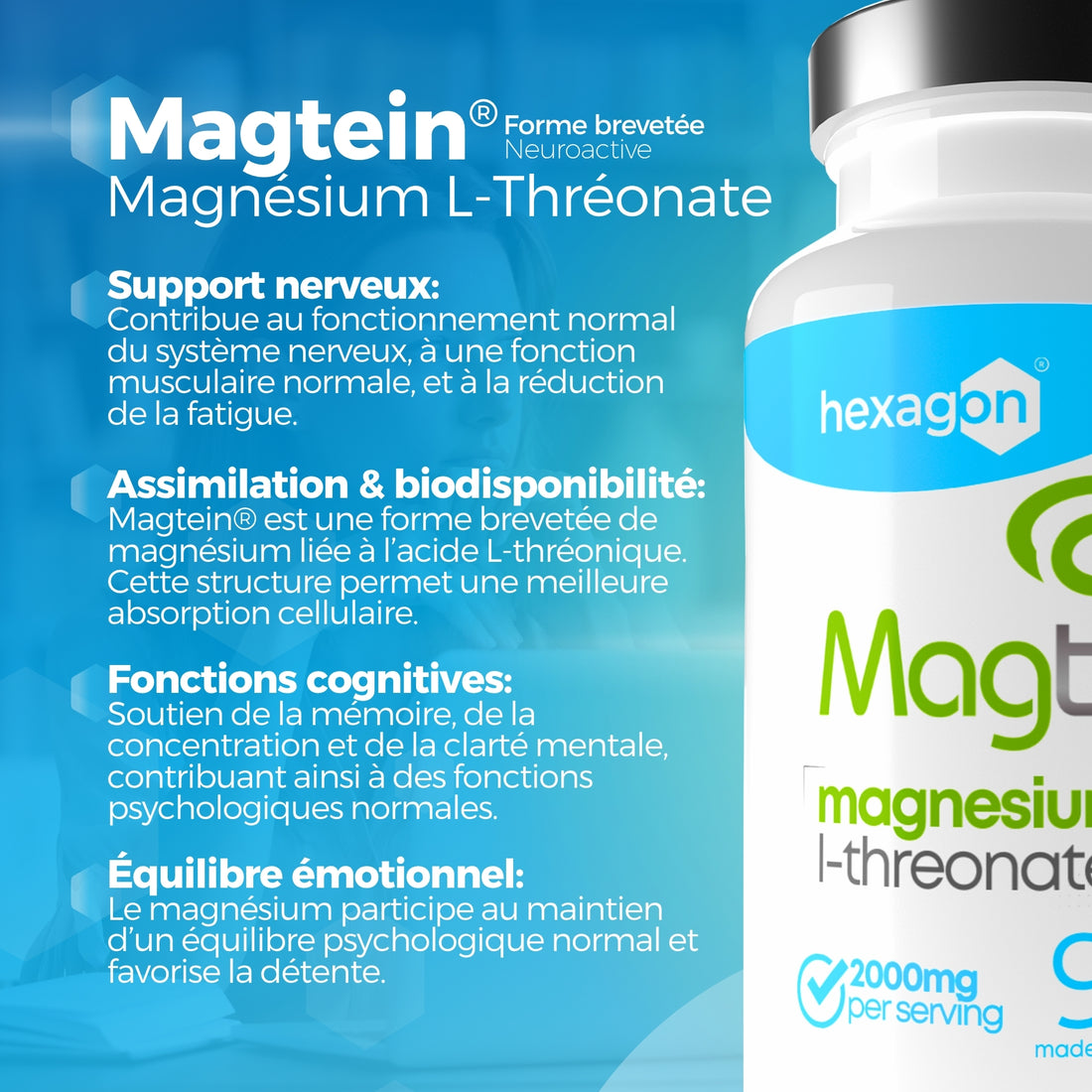 Magtein bienfaits mémoire concentration