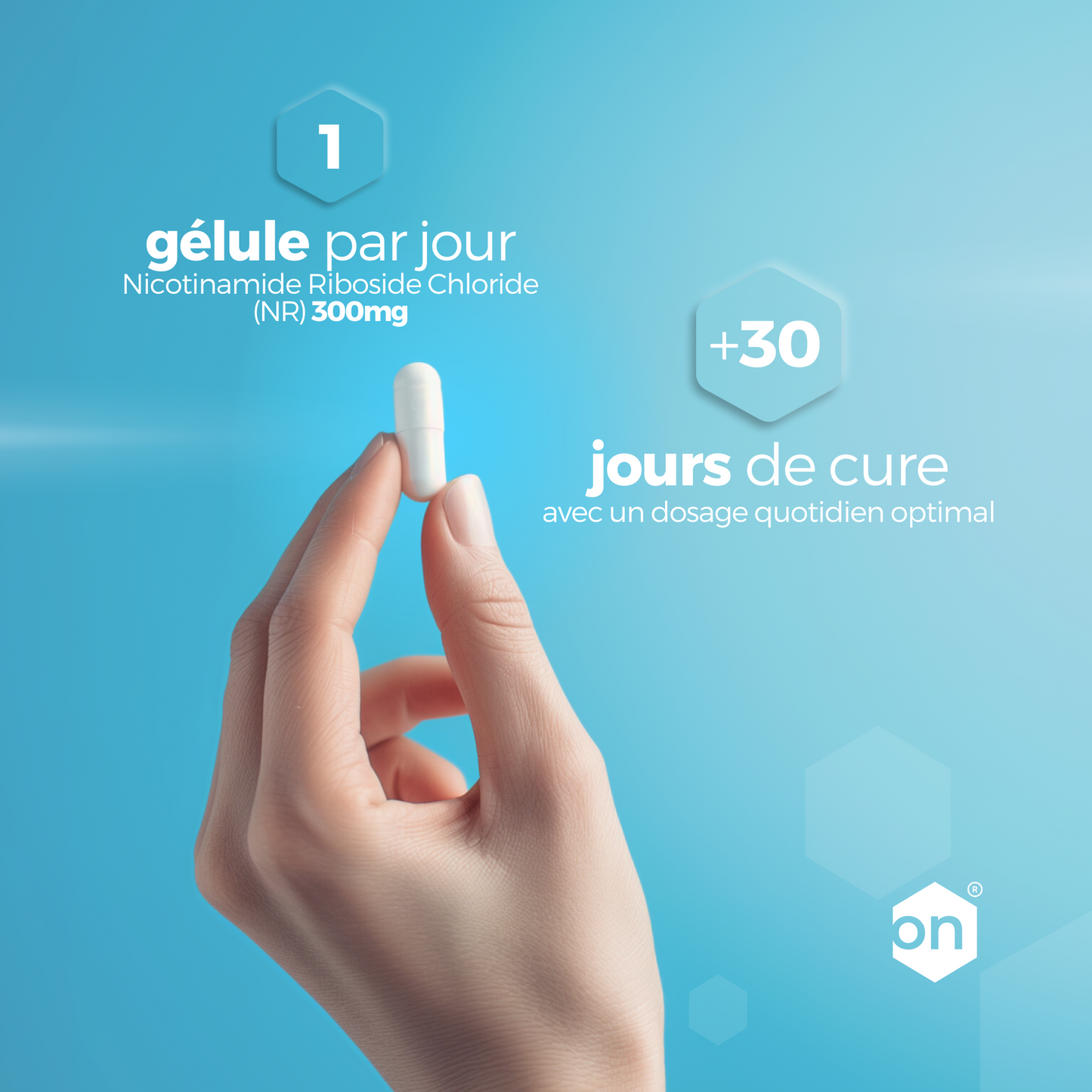 NAD+ Nicotinamide Riboside Chloride 300mg - Boost Cellulaire - 30 Gélules