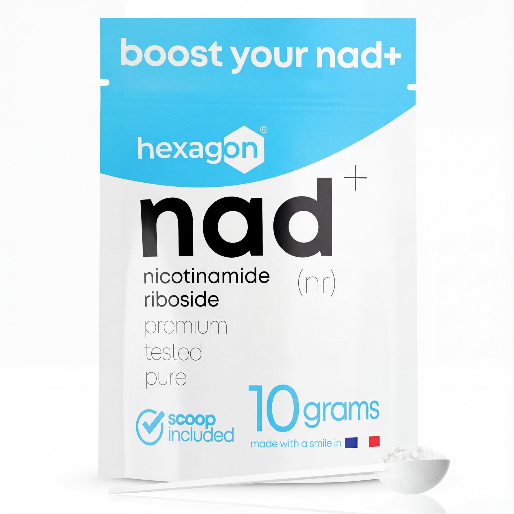 NAD+ Nicotinamide Riboside Chloride - Pure Poudre - Boost Cellulaire - 10g
