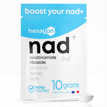 NAD+ Nicotinamide Riboside Chloride - Pure Poudre - Boost Cellulaire - 10g