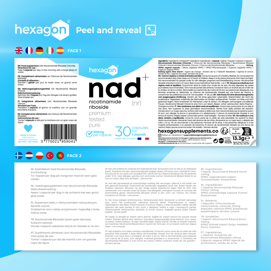 NAD+ Nicotinamid-Ribosid-Chlorid 300 mg