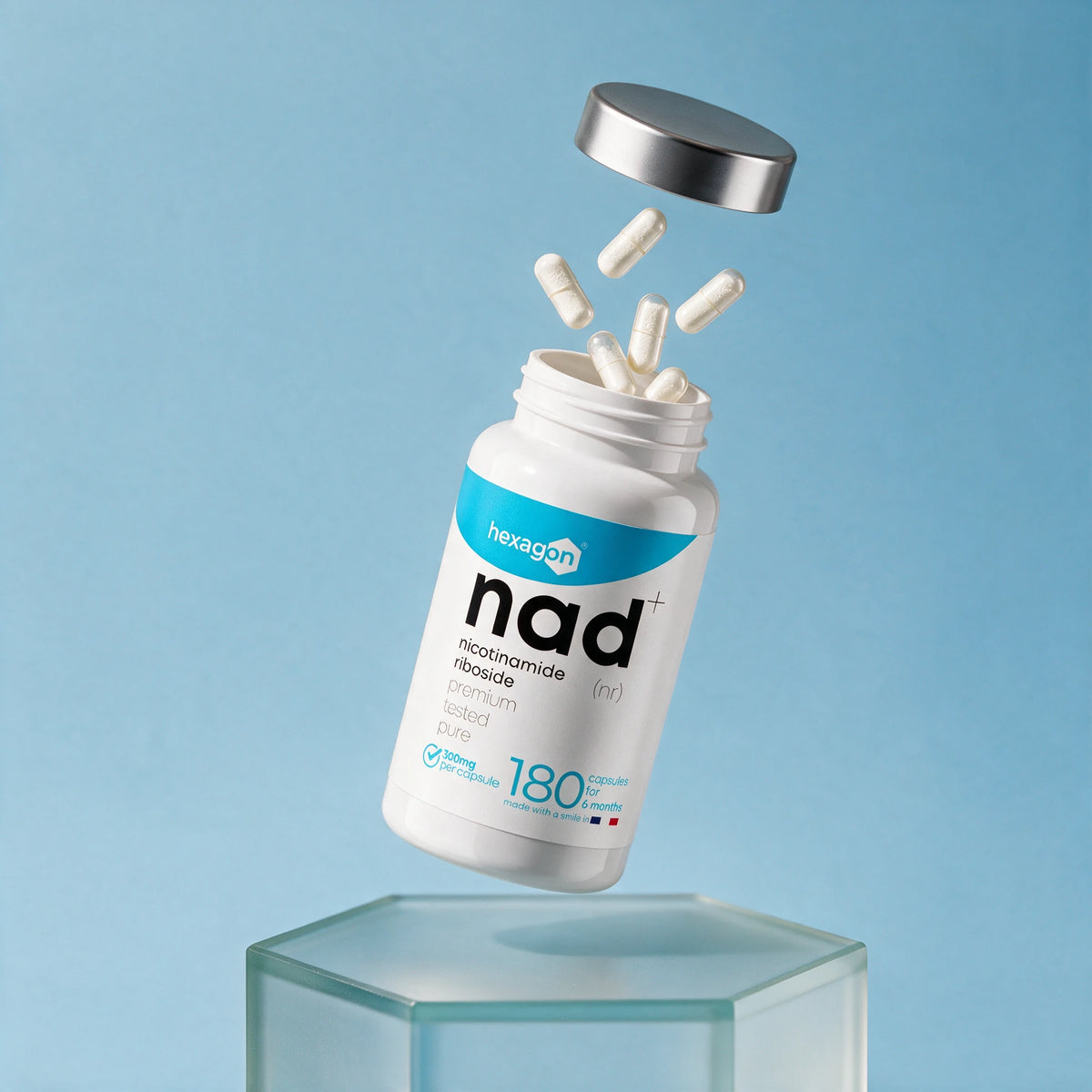 NAD+ (NR) 300mg Hexagon® — Išsami sudėtis