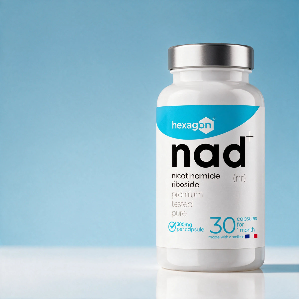 NAD+ (NR) 300mg Hexagon® — Dėmesys kokybei