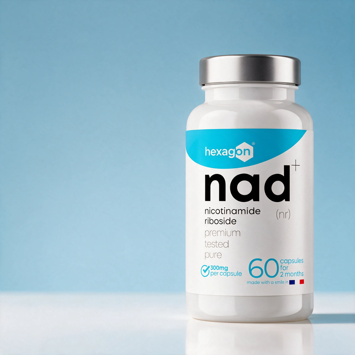NAD+ (NR) 300mg Hexagon® — Dėmesys kokybei