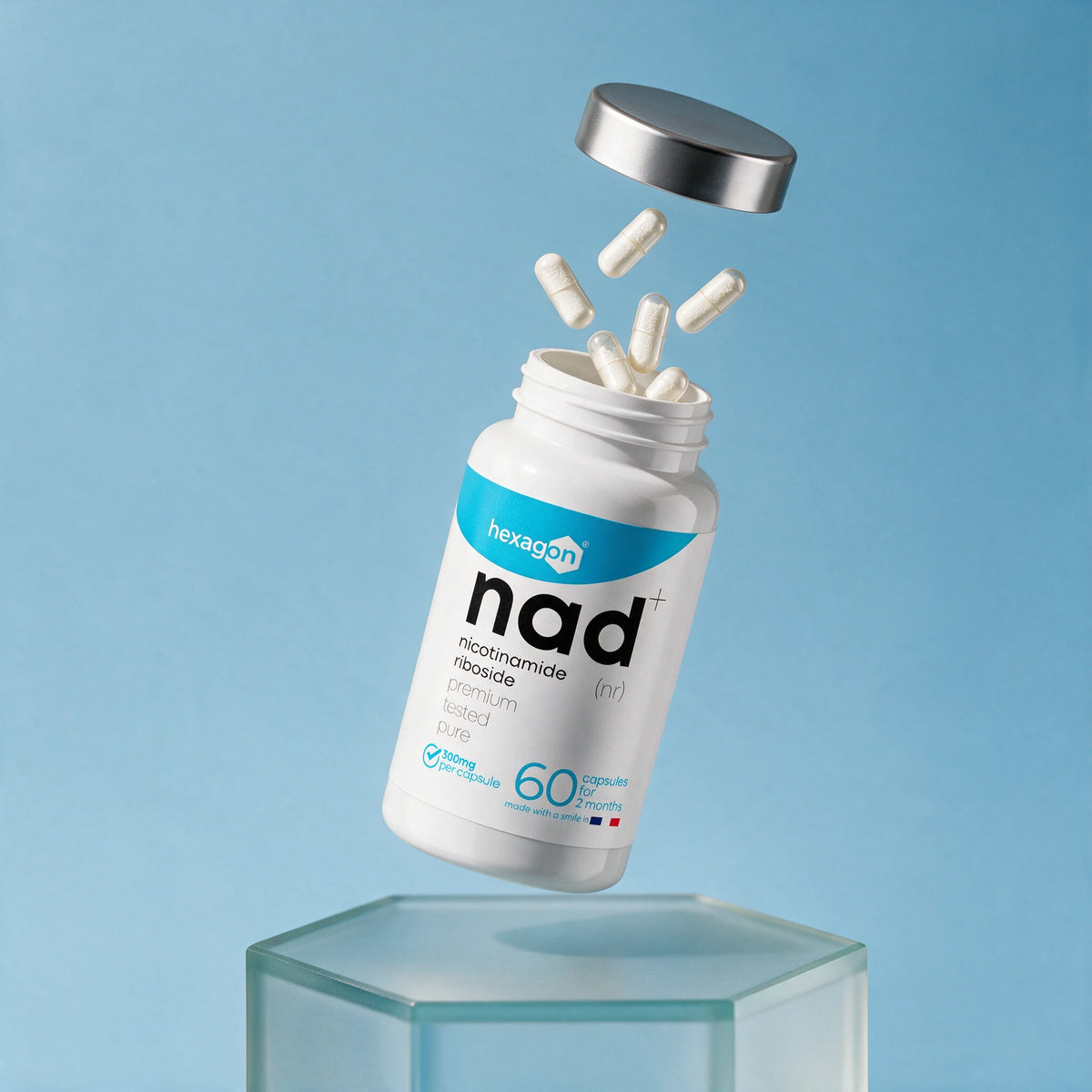 NAD+ (NR) 300mg Hexagon® — Išsami sudėtis