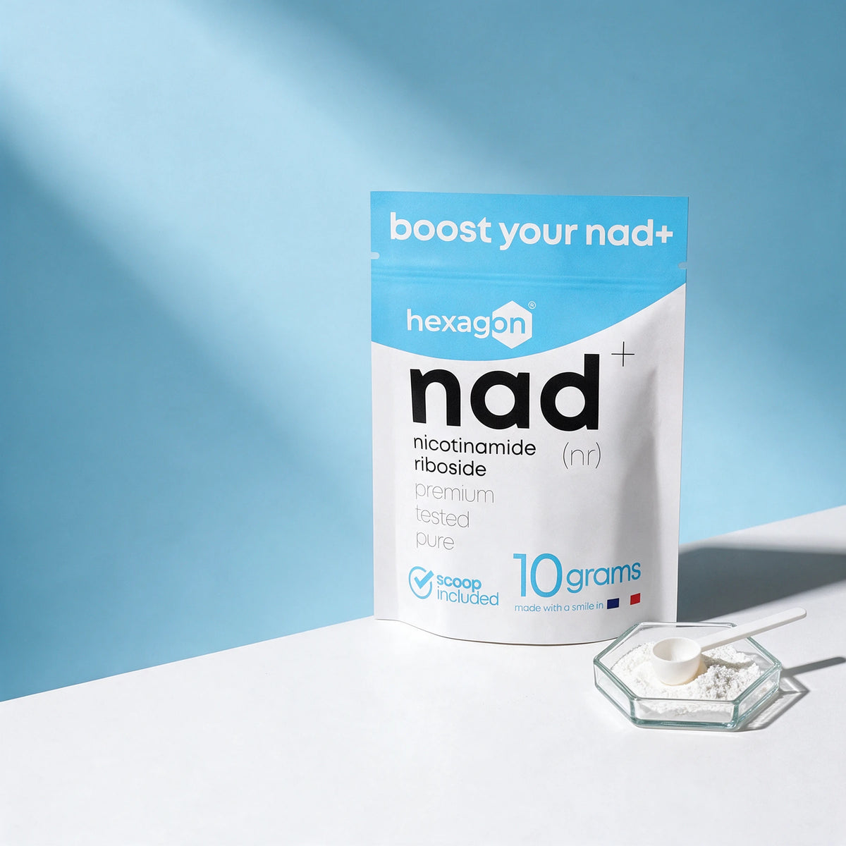 NAD+ poudre Hexagon® — Kvalitet