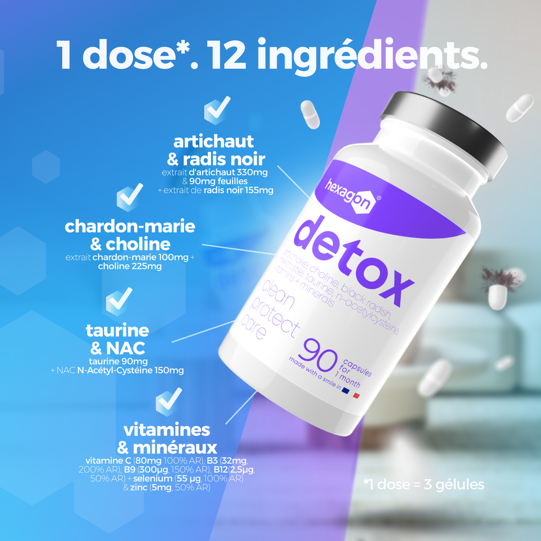 Detox - Complexe Détoxifiant - 90 Gélules
